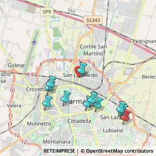 Mappa Via Marmolada, 43122 Parma PR, Italia (1.95636)
