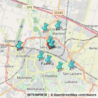Mappa Via Marmolada, 43122 Parma PR, Italia (1.53909)