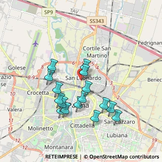 Mappa Via Marmolada, 43122 Parma PR, Italia (1.755)