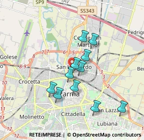 Mappa Via Marmolada, 43122 Parma PR, Italia (1.52091)