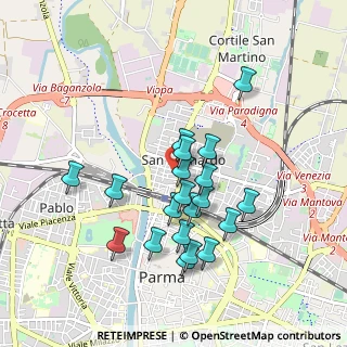 Mappa Via Marmolada, 43122 Parma PR, Italia (0.8325)