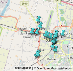 Mappa Via Guido Miglioli, 43126 Parma PR, Italia (1.708)