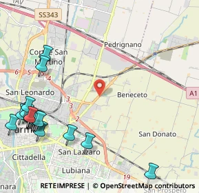 Mappa Via Mantova, 43122 Parma PR, Italia (3.03765)