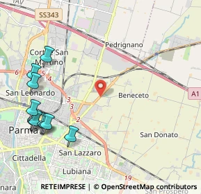 Mappa Via Mantova, 43122 Parma PR, Italia (2.77545)