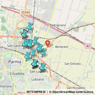 Mappa Via Mantova, 43122 Parma PR, Italia (1.9895)
