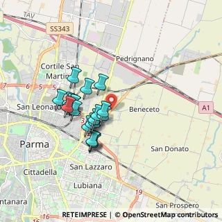 Mappa Via Mantova, 43122 Parma PR, Italia (1.443)