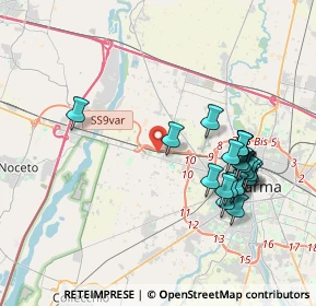 Mappa Via Pattacini, 43126 Parma PR, Italia (3.9645)