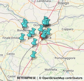 Mappa Via Bela Bartok, 44124 Ferrara FE, Italia (9.70875)