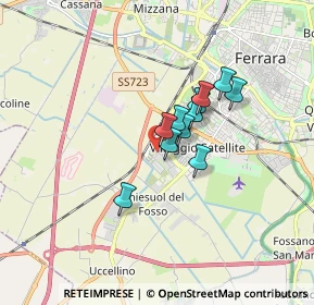 Mappa Via Bela Bartok, 44124 Ferrara FE, Italia (1.09364)