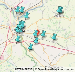 Mappa Via Ribaltina, 44124 Codrea FE, Italia (8.2745)