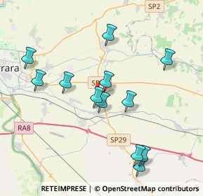 Mappa Via Ribaltina, 44124 Codrea FE, Italia (3.94667)