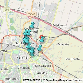 Mappa Via Benedetta, 43122 Parma PR, Italia (1.62583)