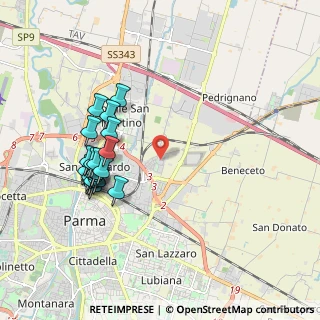 Mappa Via Benedetta, 43122 Parma PR, Italia (1.967)
