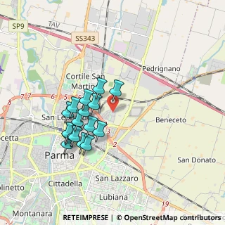 Mappa Via Benedetta, 43122 Parma PR, Italia (1.61588)