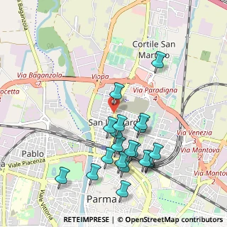 Mappa Via Alberto Puzzarini, 43122 Parma PR, Italia (1.024)