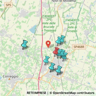 Mappa Via Chiesa Vecchia, 41012 Migliarina MO, Italia (3.60462)