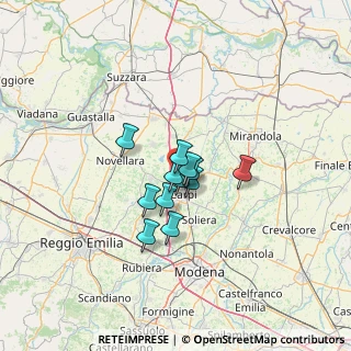 Mappa Via Budrione Migliarina Parte Est, 41012 Carpi MO, Italia (7.81917)