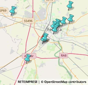 Mappa Via Adriano Loli Piccolomini, 44124 Ferrara FE, Italia (3.74273)