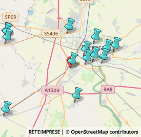 Mappa Via Bela Bartok, 44124 Ferrara FE, Italia (4.854)