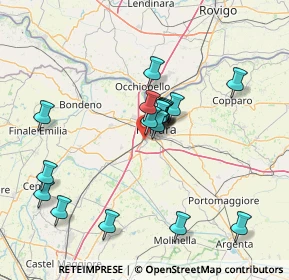 Mappa Via Bela Bartok, 44124 Ferrara FE, Italia (13.31389)