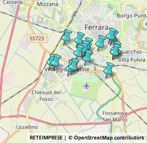 Mappa Via Ada Negri, 44124 Ferrara FE, Italia (1.36778)