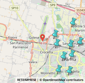 Mappa Parma, 43126 Parma PR, Italia (3.01545)