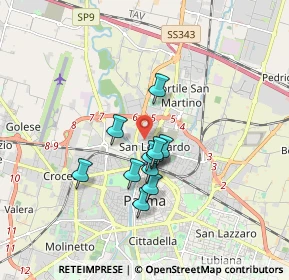 Mappa Via Ignazio Affanni, 43122 Parma PR, Italia (1.27273)