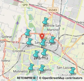 Mappa Via Ignazio Affanni, 43122 Parma PR, Italia (2.44083)