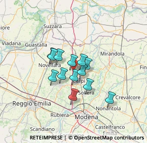 Mappa Via Saturno, 41012 Migliarina MO, Italia (8.77692)