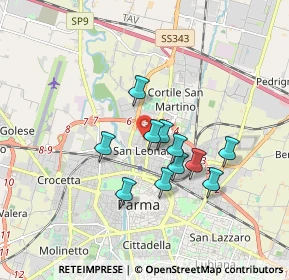 Mappa Viale Rosselli, 43122 Parma PR, Italia (1.40364)