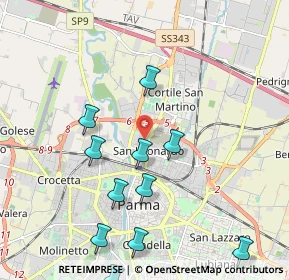 Mappa Viale Rosselli, 43122 Parma PR, Italia (2.51917)