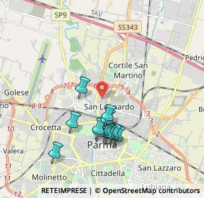 Mappa Via Milano, 43122 Parma PR, Italia (1.70182)