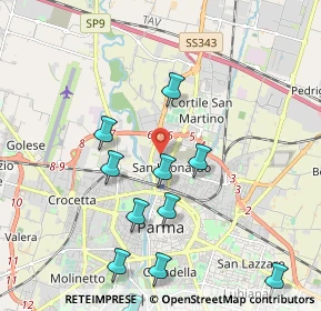 Mappa Via Milano, 43122 Parma PR, Italia (2.4925)