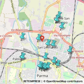 Mappa Via Milano, 43122 Parma PR, Italia (1.221)