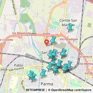 Mappa Via Milano, 43122 Parma PR, Italia (1.1785)