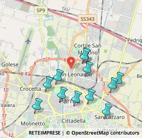 Mappa Via Francesco Saverio Bianchi, 43122 Parma PR, Italia (1.95333)