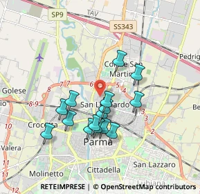 Mappa Via Francesco Saverio Bianchi, 43122 Parma PR, Italia (1.546)