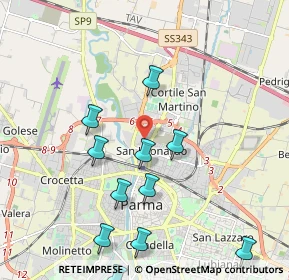 Mappa Via Francesco Saverio Bianchi, 43122 Parma PR, Italia (2.505)
