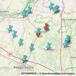 Mappa Via Arginone, 42017 Novellara RE, Italia (10.7565)