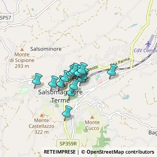Mappa Viale Filippo Corridoni, 43039 Salsomaggiore Terme PR, Italia (0.51625)