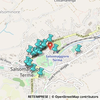 Mappa Viale Filippo Corridoni, 43039 Salsomaggiore Terme PR, Italia (0.3905)