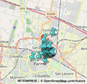 Mappa Via Claudio Treves, 43122 Parma PR, Italia (1.287)