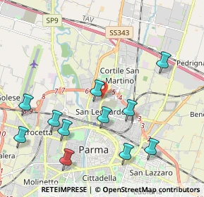 Mappa Via Claudio Treves, 43122 Parma PR, Italia (2.32727)