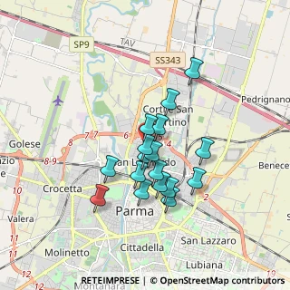 Mappa Via Claudio Treves, 43122 Parma PR, Italia (1.41059)