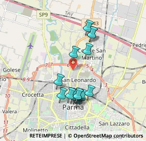 Mappa Via Ravenna, 43122 Parma PR, Italia (1.66467)