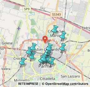 Mappa Via Ravenna, 43122 Parma PR, Italia (1.68867)