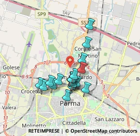 Mappa Via Ravenna, 43122 Parma PR, Italia (1.46444)