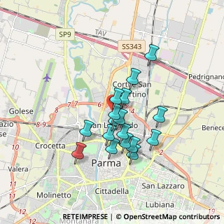 Mappa Via Camillo Prampolini, 43122 Parma PR, Italia (1.42588)