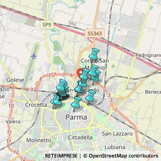 Mappa Via Camillo Prampolini, 43122 Parma PR, Italia (1.27944)