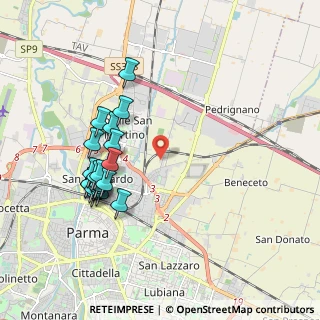 Mappa Via Pietro Setti, 43122 Parma PR, Italia (1.9745)